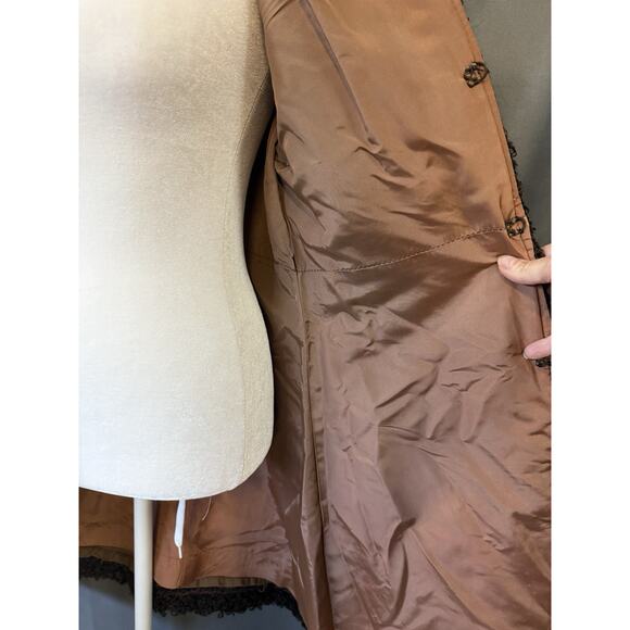 Vintage 70s Leather Penny‎ Lane Coat Embroidered Size S Hippie Boho Dan Di Modes - Picture 12 of 16